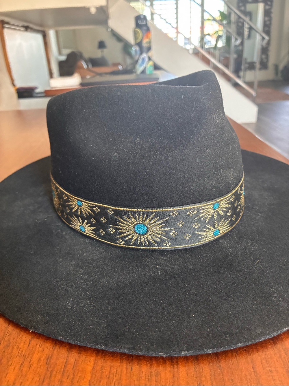 Lack Of Color Black Wool Hat with White Label - Picture 3 of 4